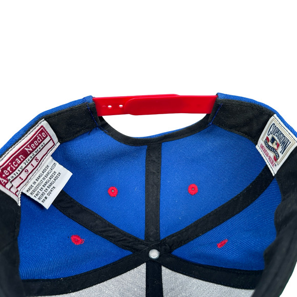 Vintage American Needle Montreal Expos Snapback Hat Cap Blue Red Adjustable - Picture 7 of 10